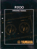 Yamaha P-2100 - Owners Manual 